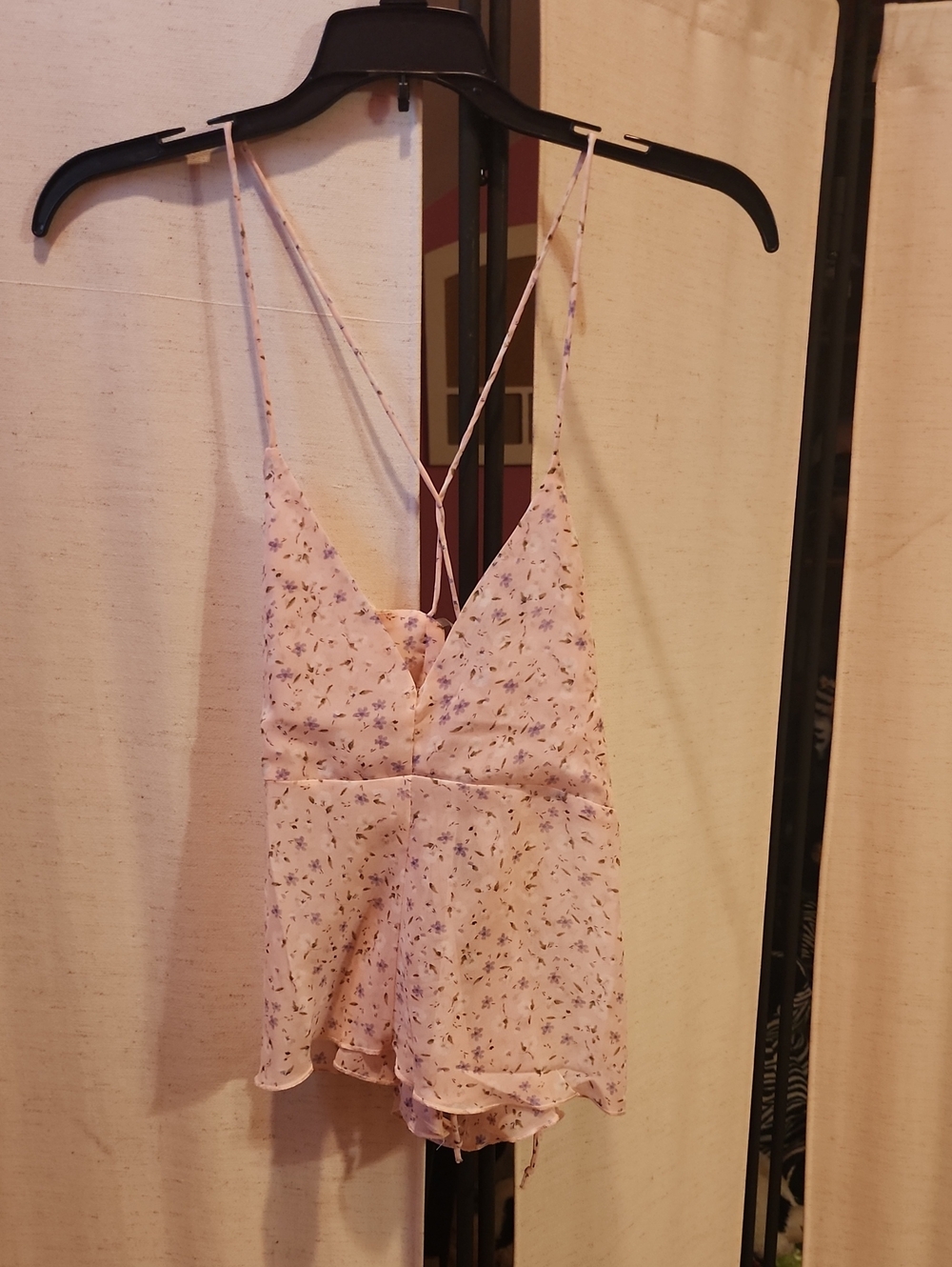 Papermoon Pink Floral Spaghetti-Strap Camisole